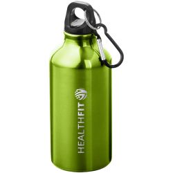 Bouteille d'eau personnalisée Oregon 400 ml aluminium avec mousqueton