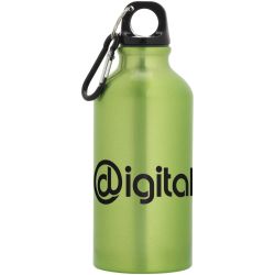 Bouteille d'eau personnalisée Oregon 400 ml aluminium avec mousqueton