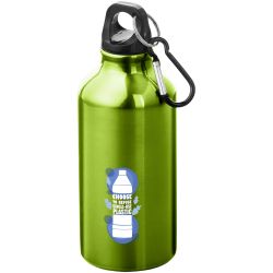 Bouteille d'eau personnalisée Oregon 400 ml aluminium avec mousqueton