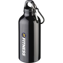 Bouteille d'eau personnalisée Oregon 400 ml aluminium avec mousqueton