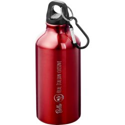 Bouteille d'eau personnalisée Oregon 400 ml aluminium avec mousqueton