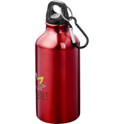 Bouteille d'eau personnalisée Oregon 400 ml aluminium avec mousqueton