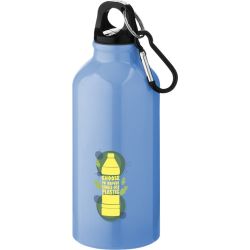 Bouteille d'eau personnalisée Oregon 400 ml aluminium avec mousqueton