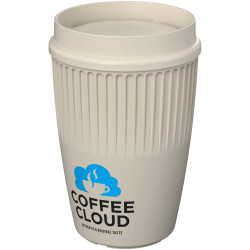 Gobelet publicitaire Cirrus de 350 ml avec couvercle 360°
