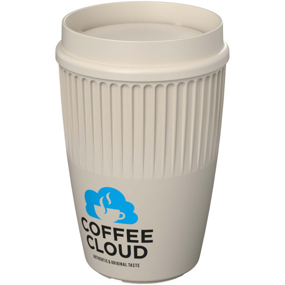 Gobelet publicitaire Cirrus de 350 ml avec couvercle 360° Gobelet publicitaire Cirrus de 350 ml avec couvercle 360°