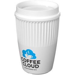 Gobelet publicitaire Cirrus de 350 ml avec couvercle 360° Gobelet publicitaire Cirrus de 350 ml avec couvercle 360°