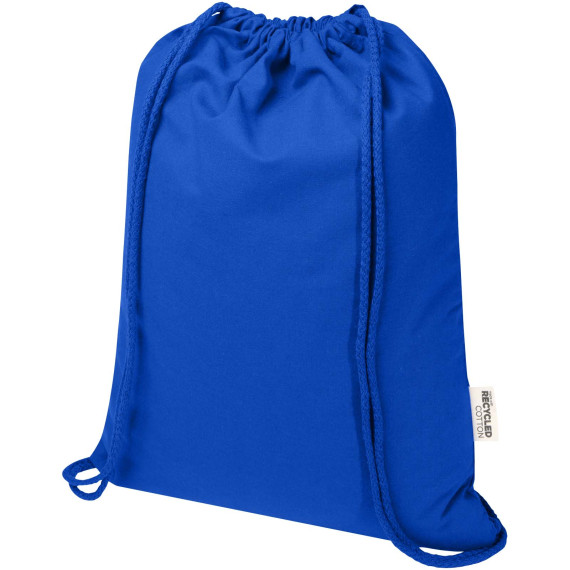 Sac publicitaire de 5 L avec cordon Oregon Blend en coton recyclé 140 g/m² certifié GRS Sac publicitaire de 5 L avec cordon Oregon Blend en coton recyclé 140 g/m² certifié GRS