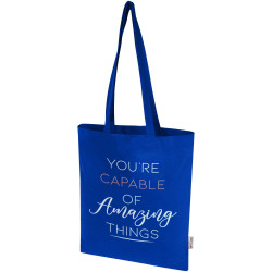 Sac publicitaire shopping Madras Blend en coton recyclé GRS 140 g/m² Sac publicitaire shopping Madras Blend en coton recyclé GRS 140 g/m²