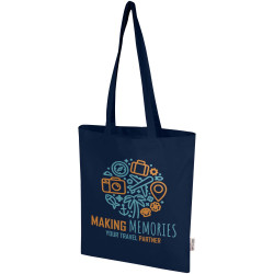 Sac publicitaire shopping Madras Blend en coton recyclé GRS 140 g/m²