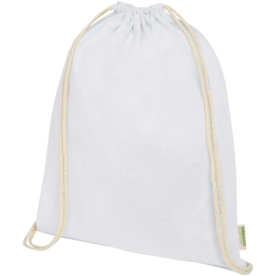 Sac publicitaire à dos avec cordon en coton organique Orissa 140 g/m² 5L Sac publicitaire à dos avec cordon en coton organique Orissa 140 g/m² 5L