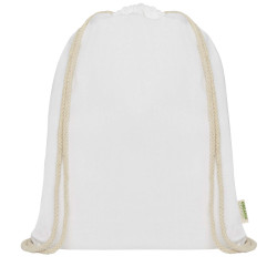 Sac publicitaire à dos avec cordon en coton organique Orissa 140 g/m² 5L Sac publicitaire à dos avec cordon en coton organique Orissa 140 g/m² 5L