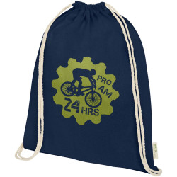 Sac publicitaire à dos avec cordon en coton organique Orissa 140 g/m² 5L Sac publicitaire à dos avec cordon en coton organique Orissa 140 g/m² 5L