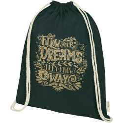 Sac publicitaire à dos avec cordon en coton organique Orissa 140 g/m² 5L Sac publicitaire à dos avec cordon en coton organique Orissa 140 g/m² 5L
