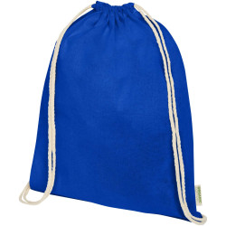 Sac publicitaire à dos en coton biologique 100 g/m² avec cordon 5L Orissa