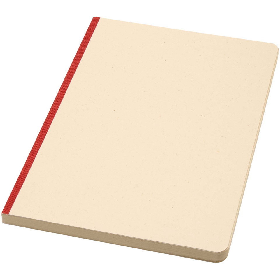 Carnet publicitaire A5 Liliana à couverture souple en canne à sucre et RPET