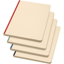 Carnet publicitaire A5 Liliana à couverture souple en canne à sucre et RPET