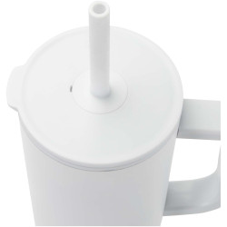 Gobelet publicitaire isotherme Brady 900 ml certifié RCS avec paille en silicone Gobelet publicitaire isotherme Brady 900 ml certifié RCS avec paille en silicone