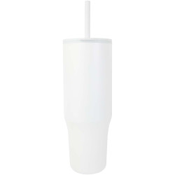 Gobelet publicitaire isotherme Brady 900 ml certifié RCS avec paille en silicone Gobelet publicitaire isotherme Brady 900 ml certifié RCS avec paille en silicone