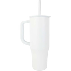Gobelet publicitaire isotherme Brady 900 ml certifié RCS avec paille en silicone Gobelet publicitaire isotherme Brady 900 ml certifié RCS avec paille en silicone