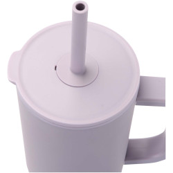 Gobelet publicitaire isotherme Brady 900 ml certifié RCS avec paille en silicone Gobelet publicitaire isotherme Brady 900 ml certifié RCS avec paille en silicone