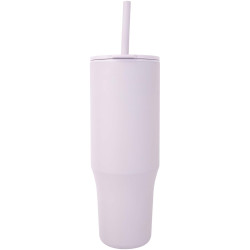 Gobelet publicitaire isotherme Brady 900 ml certifié RCS avec paille en silicone Gobelet publicitaire isotherme Brady 900 ml certifié RCS avec paille en silicone