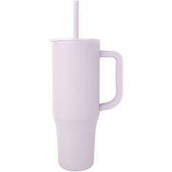 Gobelet publicitaire isotherme Brady 900 ml certifié RCS avec paille en silicone Gobelet publicitaire isotherme Brady 900 ml certifié RCS avec paille en silicone