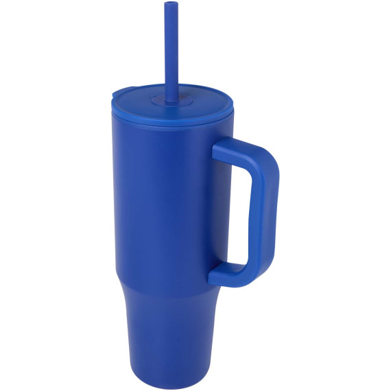 Gobelet publicitaire isotherme Brady 900 ml certifié RCS avec paille en silicone Gobelet publicitaire isotherme Brady 900 ml certifié RCS avec paille en silicone
