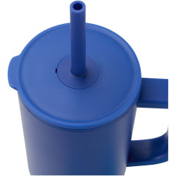 Gobelet publicitaire isotherme Brady 900 ml certifié RCS avec paille en silicone Gobelet publicitaire isotherme Brady 900 ml certifié RCS avec paille en silicone