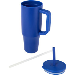 Gobelet publicitaire isotherme Brady 900 ml certifié RCS avec paille en silicone Gobelet publicitaire isotherme Brady 900 ml certifié RCS avec paille en silicone