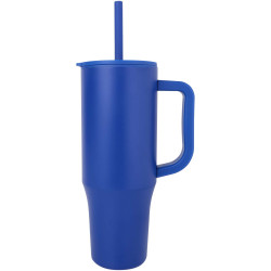 Gobelet publicitaire isotherme Brady 900 ml certifié RCS avec paille en silicone Gobelet publicitaire isotherme Brady 900 ml certifié RCS avec paille en silicone