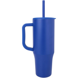 Gobelet publicitaire isotherme Brady 900 ml certifié RCS avec paille en silicone Gobelet publicitaire isotherme Brady 900 ml certifié RCS avec paille en silicone