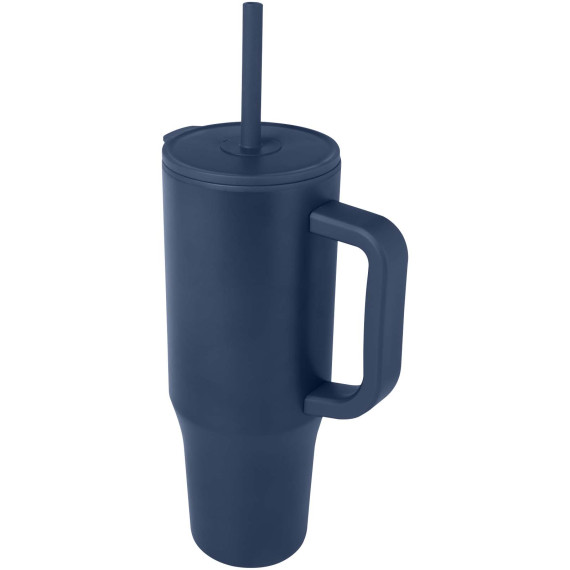 Gobelet publicitaire isotherme Brady 900 ml certifié RCS avec paille en silicone Gobelet publicitaire isotherme Brady 900 ml certifié RCS avec paille en silicone