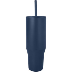 Gobelet publicitaire isotherme Brady 900 ml certifié RCS avec paille en silicone Gobelet publicitaire isotherme Brady 900 ml certifié RCS avec paille en silicone
