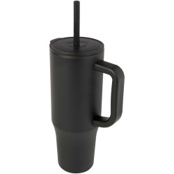 Gobelet publicitaire isotherme Brady 900 ml certifié RCS avec paille en silicone