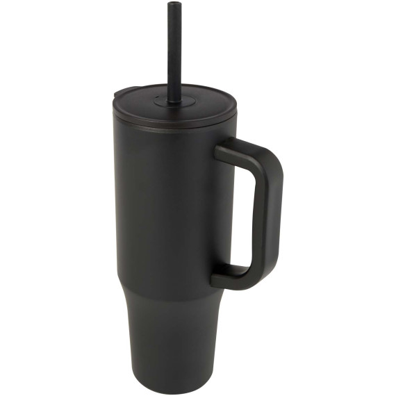 Gobelet publicitaire isotherme Brady 900 ml certifié RCS avec paille en silicone