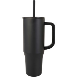 Gobelet publicitaire isotherme Brady 900 ml certifié RCS avec paille en silicone