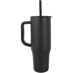 Gobelet publicitaire isotherme Brady 900 ml certifié RCS avec paille en silicone
