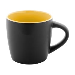 Mug en céramique personnalisable noire intérieur coloré 300 ml