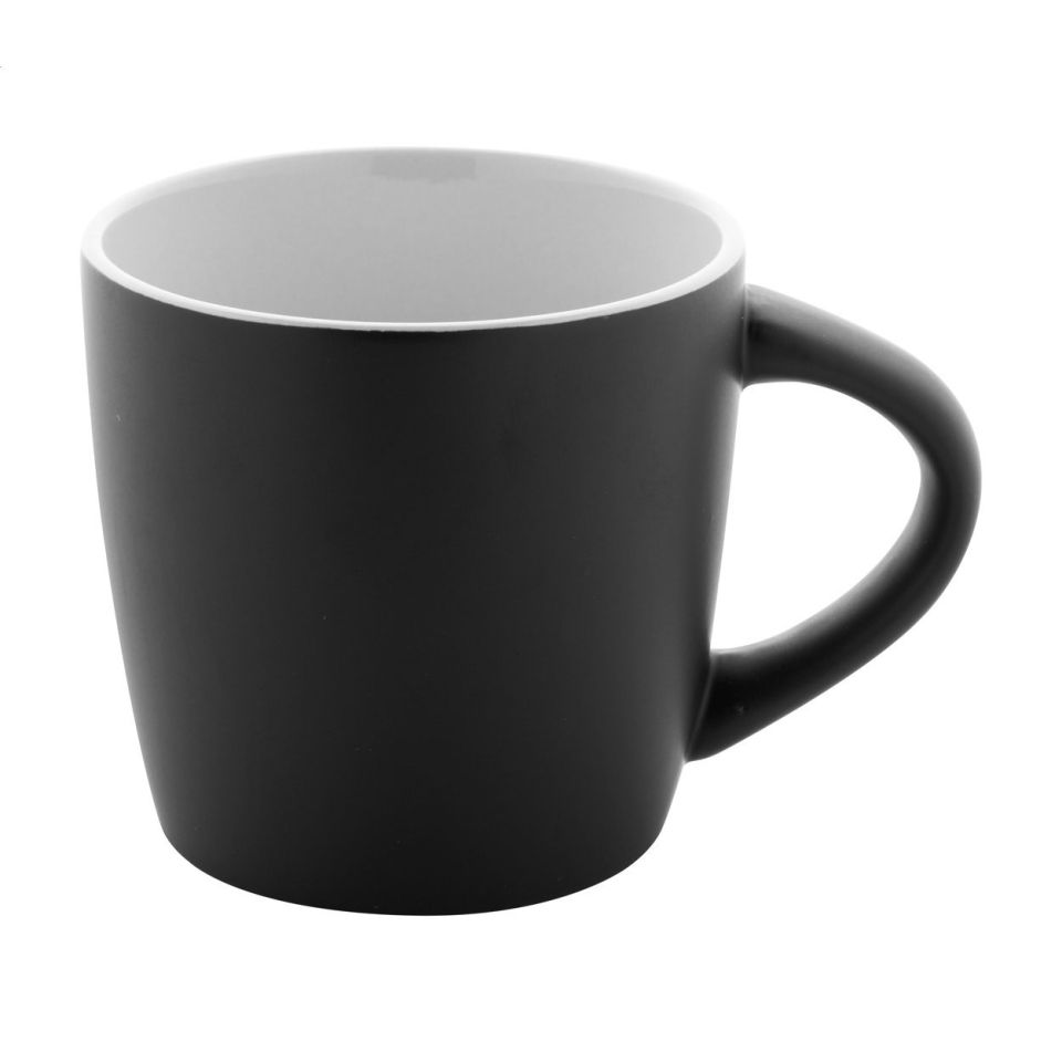 Mug en céramique personnalisable noire intérieur coloré 300 ml