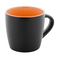 Mug en céramique personnalisable noire intérieur coloré 300 ml