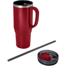 Mug publicitaire isotherme Melbourne 1200 ml certifié RCS avec paille
