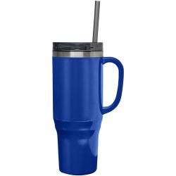 Mug publicitaire isotherme Melbourne 1200 ml certifié RCS avec paille