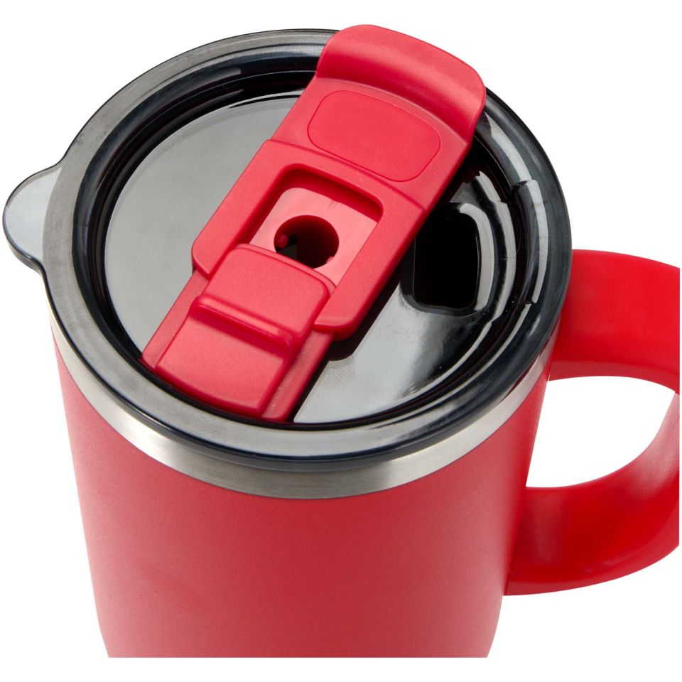 Mug publicitaire Sydney 1200 ml double paroi certifié RCS avec isolation par le vide et couche de cuivre avec paille