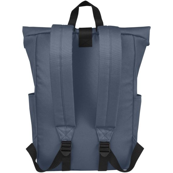 Sac publicitaire à dos Byron de 18 L en RPET GRS 15,6" avec dessus enroulable Sac publicitaire à dos Byron de 18 L en RPET GRS 15,6" avec dessus enroulable