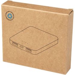 Batterie publicitaire de secours en plastique recyclé Asama type-C de 5 000 mAh Batterie publicitaire de secours en plastique recyclé Asama type-C de 5 000 mAh