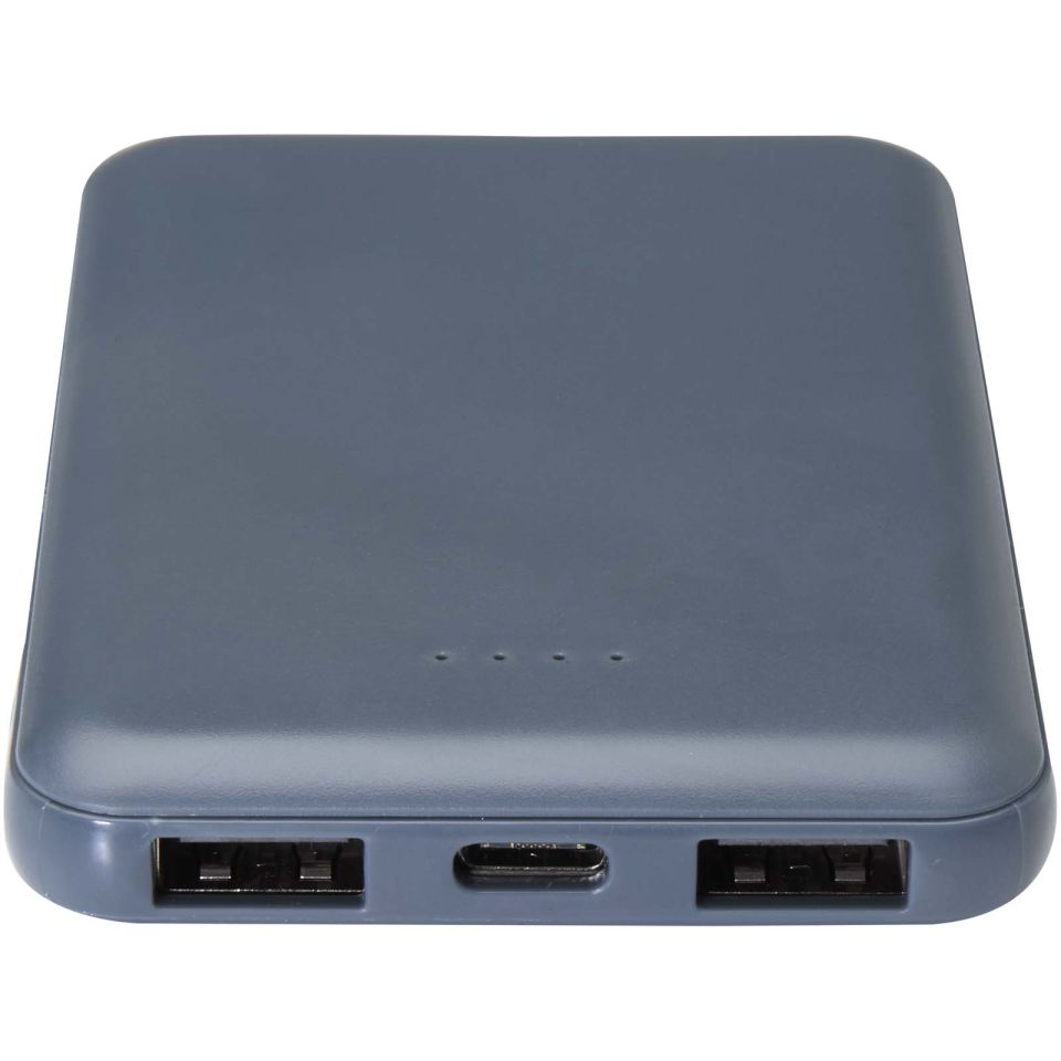 Batterie publicitaire de secours en plastique recyclé Asama type-C de 5 000 mAh