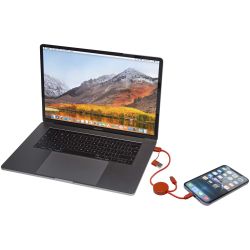 Câble publicitaire 5 en 1 Citala en plastique recyclé de 30 cm pour la synchronisation des données 27 W Câble publicitaire 5 en 1 Citala en plastique recyclé de 30 cm pour la synchronisation des données 27 W