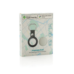 Retrouve-clés publicitaire en plastique recyclé RCS Findmate Dual