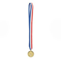 Médaille personnalisée en fer avec une sangle bleu, blanc et rouge Express