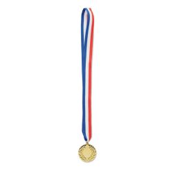 Médaille personnalisée en fer avec une sangle bleu, blanc et rouge Express